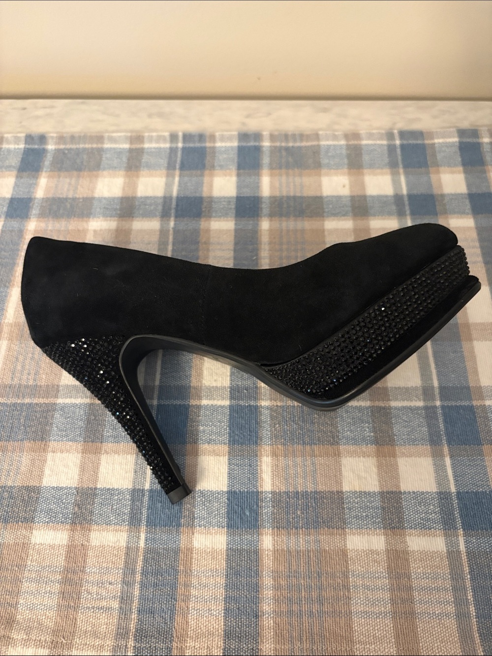 Roberta di Camerino Black Suede Platform Pumps Heels 6.5 - Picture 6 of 14